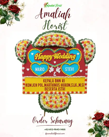 Papan Bunga Pernikahan Patempuran